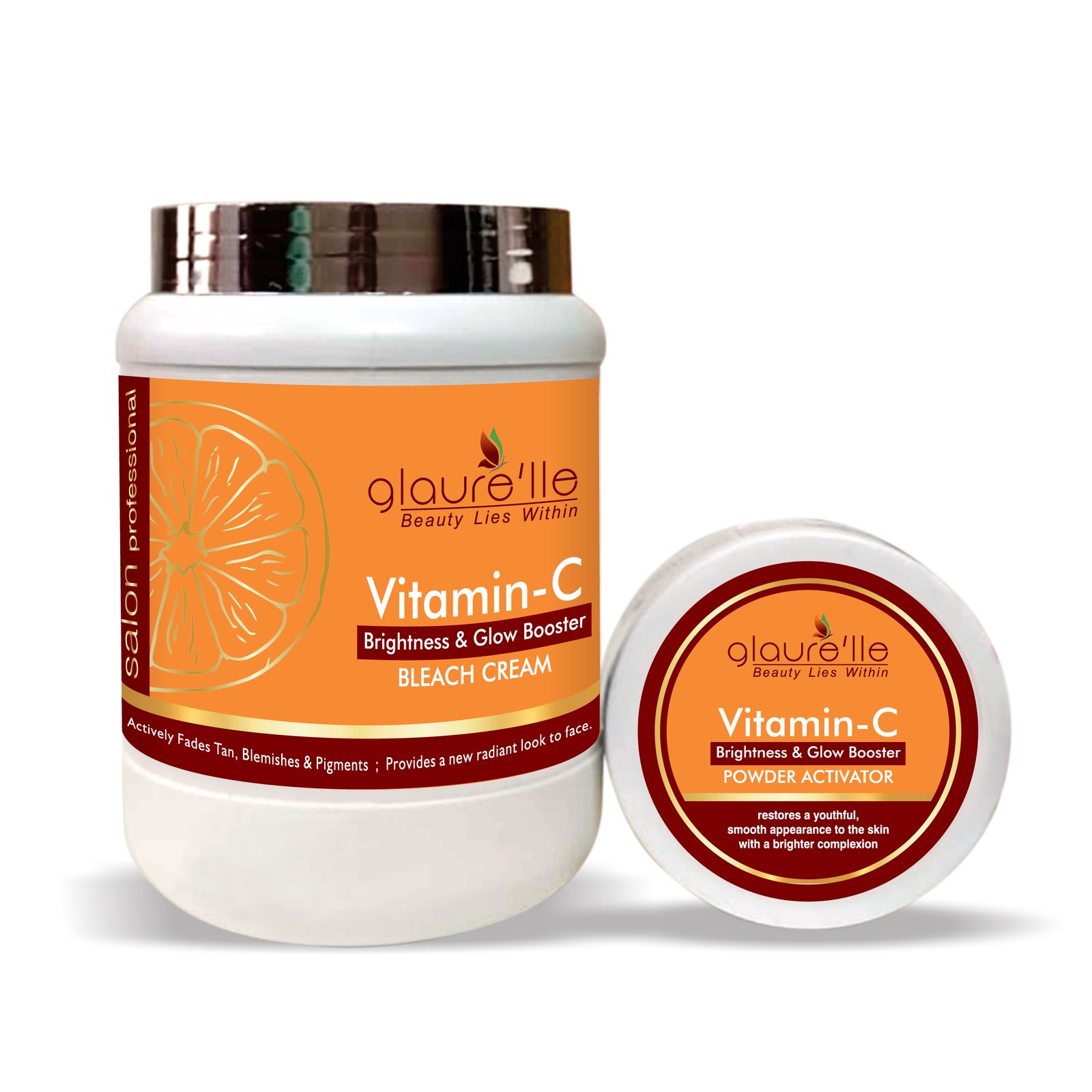 VITAMIN-C Brightness & Glow Booster Bleach Cream (1Kg) - Glaure'lle Bleaches